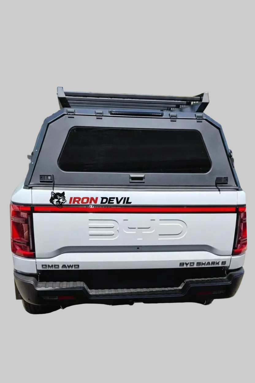 BYD Shark 6 Aluminium Waterproof Hardtop Canopy with Utility Mounting Panels - Iron Devil