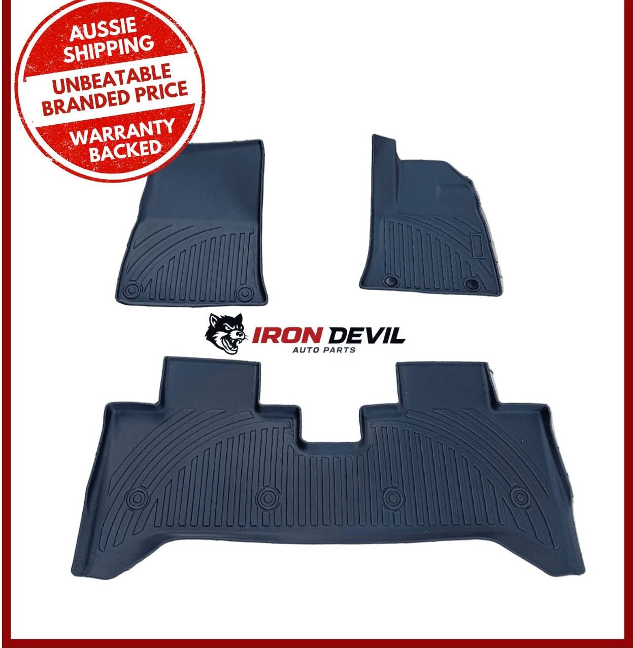 BYD Shark 6 Floor Mats - Waterproof TPE 2024 - 2025 Australia - Iron Devil