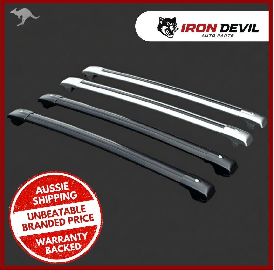 BYD Shark 6 Roof Bars - Lockable Aluminum Cross Bars, aerodynamic and light weight - Iron Devil