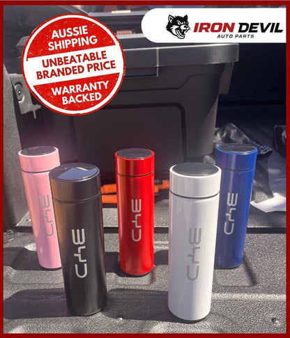 BYD Smart Thermos Bottle – Insulated Stainless Steel Travel Mug with digital temperature display - Iron Devil