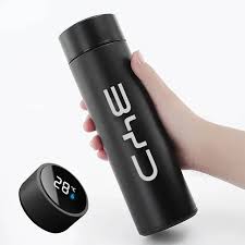 BYD Smart Thermos Bottle – Insulated Stainless Steel Travel Mug with digital temperature display - Iron Devil
